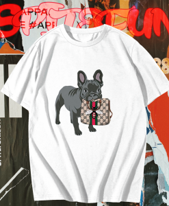 French Bulldog Biting Bag T-Shirt TPKJ1