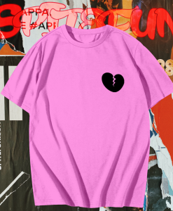 Broken heart light pink T-Shirt TPKJ1