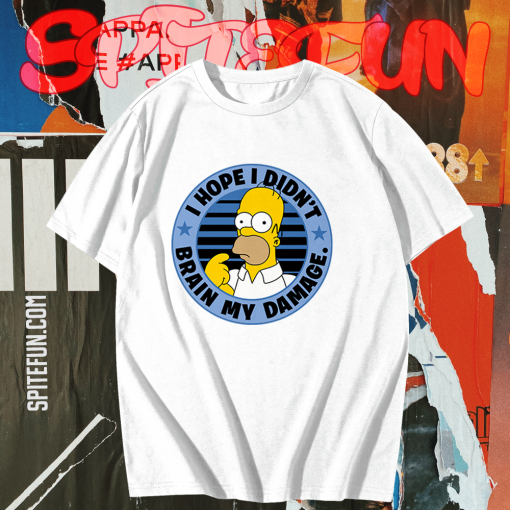 The Simpsons Homer I Hope I Didn't Brain My Damage T-Shirt TPKJ1