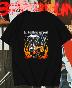 Rottweiler Til' Death Do Us Part T shirt TPKJ1