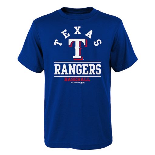 Youth Royal Texas Rangers Arch T-Shirt