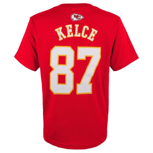 Youth Travis Kelce Red T Shirt Back