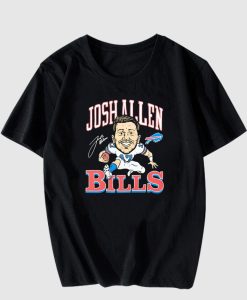 Eric Wood Wearing Bills Josh Allen Signature T Shirt